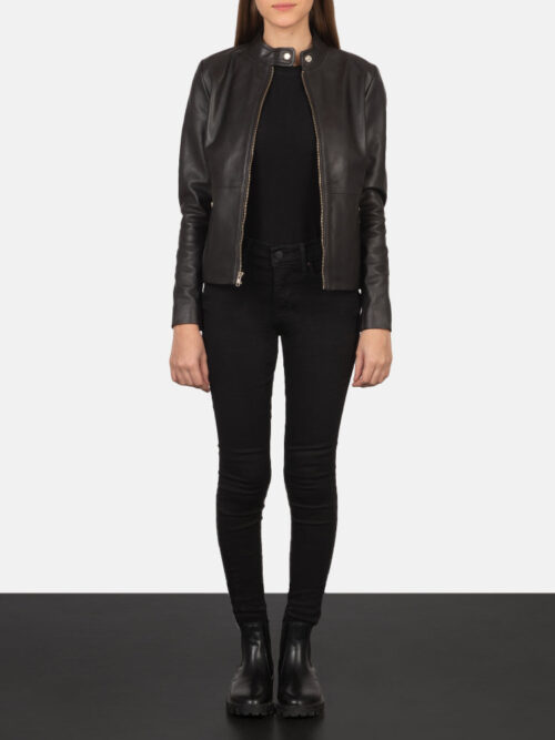 Rave Brown Leather Biker Jacket